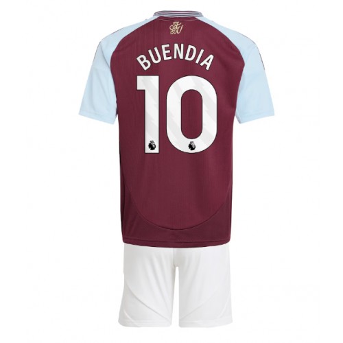 Fotbalové Dres Aston Villa Emiliano Buendia #10 Dětské Domácí 2024-25 Krátký Rukáv (+ trenýrky)